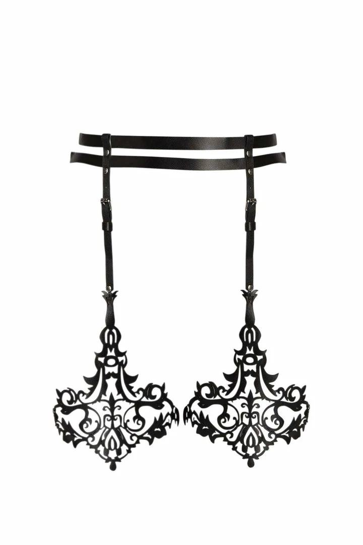 VoyeurX Lilly Leather Suspender Belt Garter Belts 3 VoyeurX Lilly Leather Suspender Belt Garter Belts