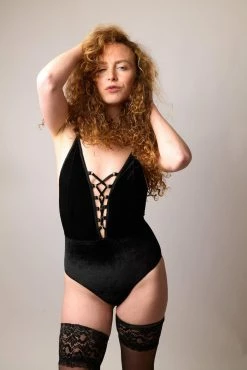 Colette & Sebastian Monique Velvet Bodysuit