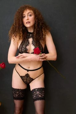 Colette & Sebastian Malia Sheer Lace High Wasted Set