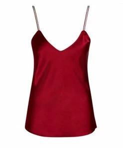 Avery Rose Lingerie Lingerie Sets Chiara Silk Cami Set – Clear Swarovski Straps