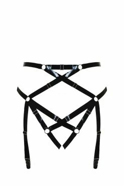 Elissa Poppy Baubo Latex Suspender Briefs Garter Belts