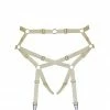 Elissa Poppy Garter Belts Baubo White Latex Suspender Briefs