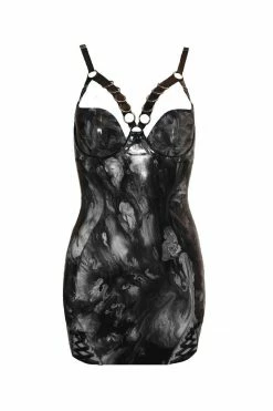 Elissa Poppy Hesperia Harness Latex Dress