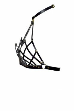 Love Lorn Lingerie Celine Halter Leather Bra