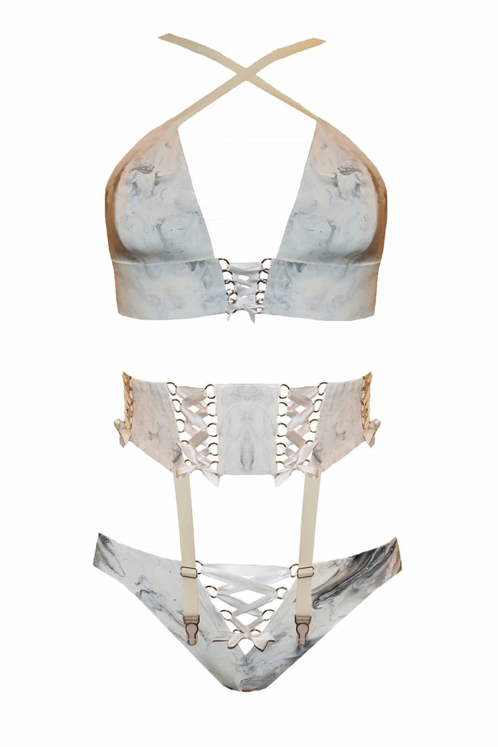 Elissa Poppy Cupido Latex Garter Belt Set Lingerie Sets 3 Elissa Poppy Cupido Latex Garter Belt Set Lingerie Sets