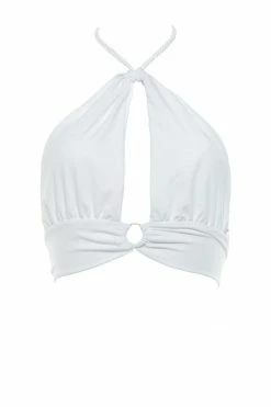 Demery Jayne White Hanelli Halter Top