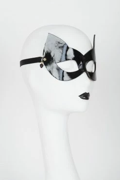 Fräulein Kink Ritsy Molded Black Leather Cat Mask
