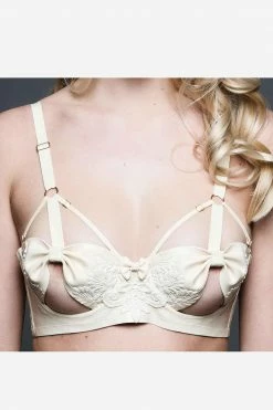 Elissa Poppy Eos White Latex Bra Bras