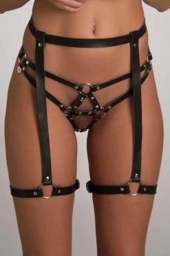 VoyeurX Insolence Leather Suspender Belt Garter Belts