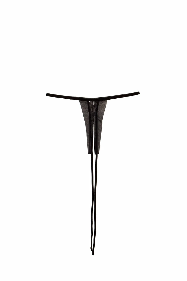 Hot Couture Claire Split & Tied Cross Thong 3 Hot Couture Claire Split & Tied Cross Thong