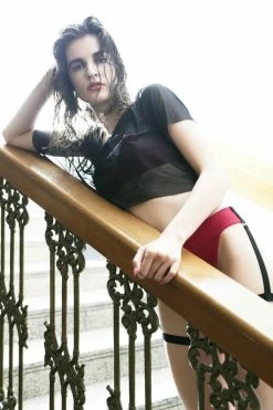 Mila Krasna Masha Black Mesh T-shirt Swimwear