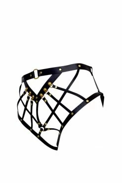 Love Lorn Lingerie Olivia Leather Harness Brief