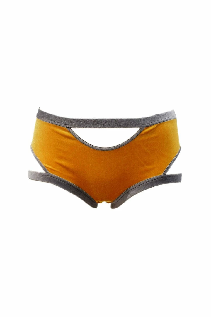 K+1% Mustard Yellow Velour Period-Proof Panty 3 K+1% Mustard Yellow Velour Period-Proof Panty
