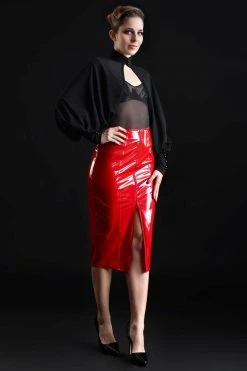 Patrice Catanzaro Ornella Glossy Skirt