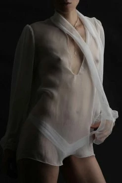 Hot Couture Claire Sissi Pure Silk Chiffon Pussy Bow Blouse Panties 21 Hot Couture Claire Sissi Pure Silk Chiffon Pussy Bow Blouse Panties