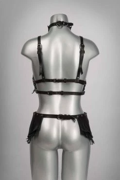 VoyeurX Fringe Leather Skirt