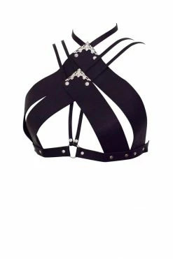 Love Lorn Lingerie Song High Neck Leather Bra Bras