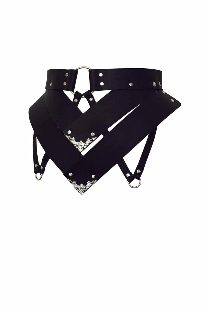 Love Lorn Lingerie Song Leather Peplum Belt Silver Fox 4 Love Lorn Lingerie Song Leather Peplum Belt Silver Fox