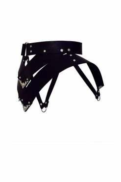 Love Lorn Lingerie Song Leather Peplum Belt Silver Fox 11 Love Lorn Lingerie Song Leather Peplum Belt Silver Fox