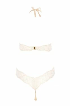 Bracli Sydney Double Pearls Ivory Lace Bodysuit