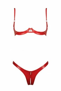 Patrice Catanzaro Leather – Vegan Red Annabelle Bra + G-String