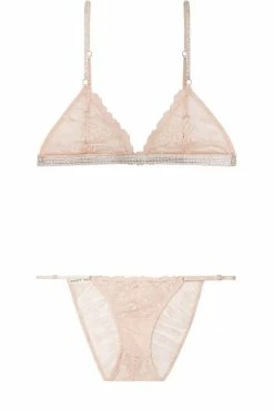 Avery Rose Lingerie Jennifer Swarovski Sheer Lingerie Set