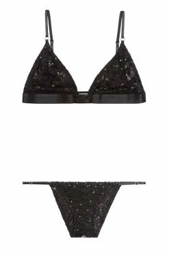 Avery Rose Lingerie Lily Swarovski Bra + Panty Swarovski Crystals & Pearls