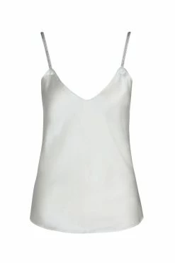 Avery Rose Lingerie Lingerie Sets Chiara Silk Cami Set – Clear Swarovski Straps