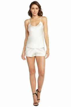 Avery Rose Lingerie Chiara Silk Cami Set – Gold Swarovski Straps Lingerie Sets