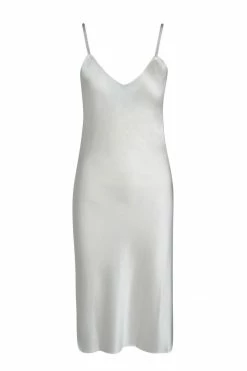 Avery Rose Lingerie Madison Silk Slip Dress – Clear Swarovski Straps