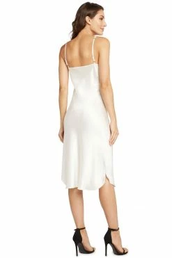 Avery Rose Lingerie Madison Silk Slip Dress – Clear Swarovski Straps