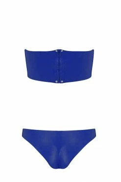 Elissa Poppy Lingerie Sets Bandeau Cheeky Latex Lingerie Set