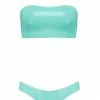 Elissa Poppy Lingerie Sets Bandeau Cheeky Jade Green Latex Lingerie Set