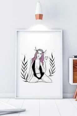 Wolfmumma Darkest Vixen Framed Art • Becca