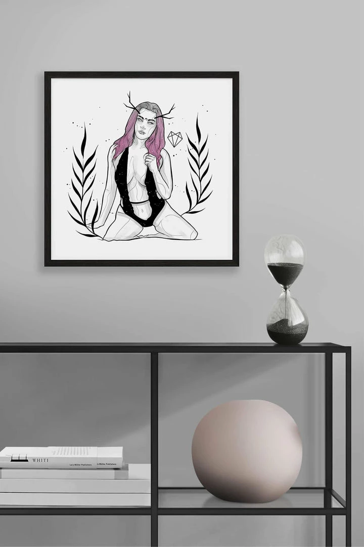 Wolfmumma Darkest Vixen Framed Art • Becca 4 Wolfmumma Darkest Vixen Framed Art • Becca