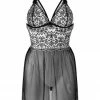 Eros Veneziani Femme Fatale Eros Bicolor Lace Babydoll