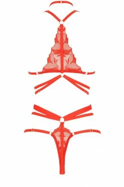 Impudique Bijou Red Lingerie Set Lingerie Sets