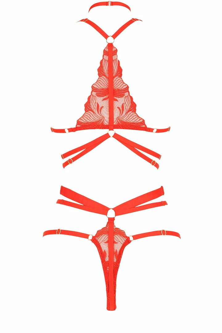 Impudique Bijou Red Lingerie Set Lingerie Sets 4 Impudique Bijou Red Lingerie Set Lingerie Sets