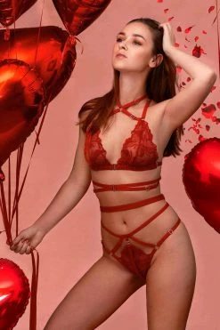 Impudique Bijou Red Lingerie Set Lingerie Sets 13 Impudique Bijou Red Lingerie Set Lingerie Sets