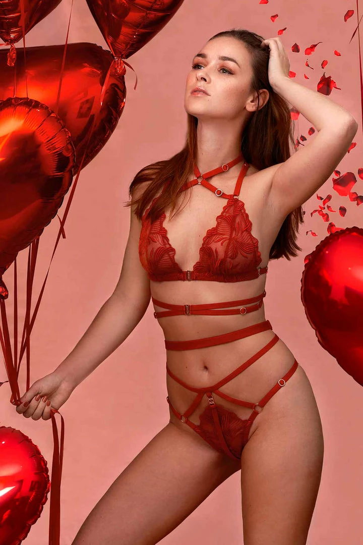 Impudique Bijou Red Lingerie Set Lingerie Sets 8 Impudique Bijou Red Lingerie Set Lingerie Sets