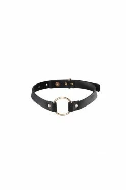 Bijoux Indiscrets Maze Vegan Leather O-Ring Choker