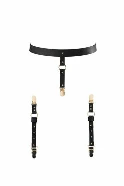 Bijoux Indiscrets Maze Vegan Leather Garter Belt