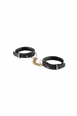 Bijoux Indiscrets Maze Vegan Leather Thin Handcuffs