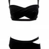 K+1% Black Velour Lingerie Set