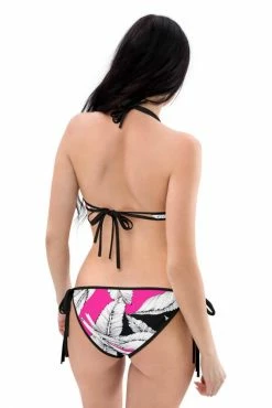 Darkest Fox Fuschia Jungle Green Canopy Reversible Bikini 36 Darkest Fox Fuschia Jungle Green Canopy Reversible Bikini