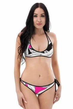 Darkest Fox Fuschia Jungle Green Canopy Reversible Bikini 33 Darkest Fox Fuschia Jungle Green Canopy Reversible Bikini