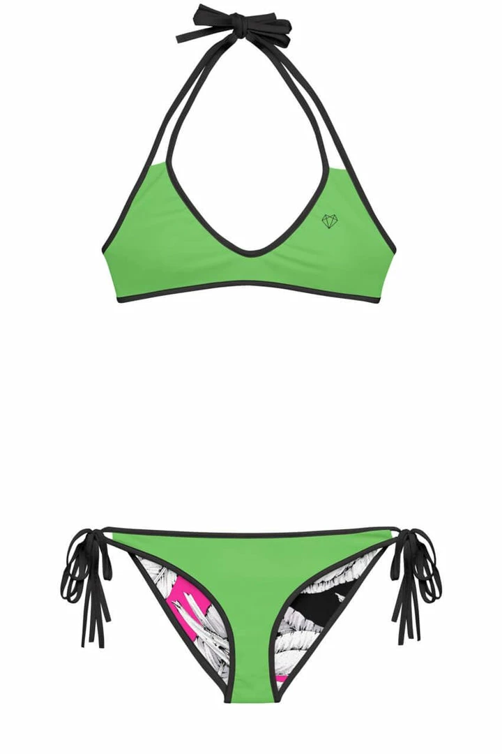 Darkest Fox Fuschia Jungle Green Canopy Reversible Bikini 13 Darkest Fox Fuschia Jungle Green Canopy Reversible Bikini