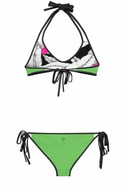 Darkest Fox Fuschia Jungle Green Canopy Reversible Bikini 32 Darkest Fox Fuschia Jungle Green Canopy Reversible Bikini