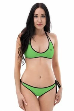 Darkest Fox Fuschia Jungle Reversible Bikini • Black Trim