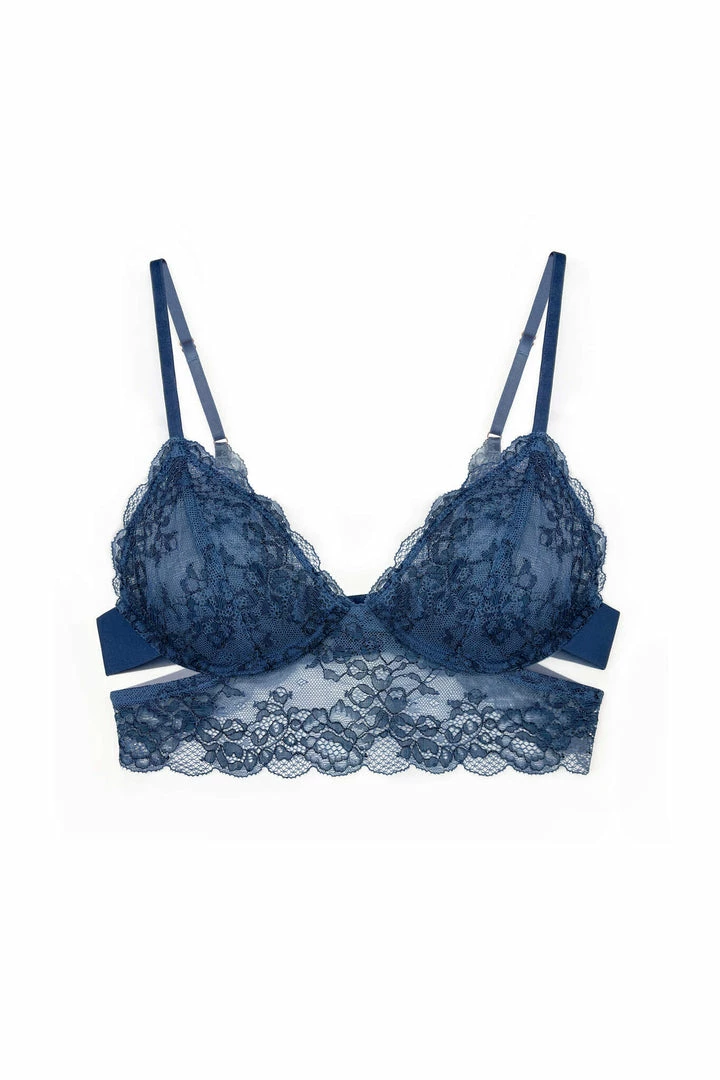 Monique Morin Bras Blue Wild Lace Longline Bra 3 Monique Morin Bras Blue Wild Lace Longline Bra